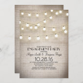 Rustikale Begegnungsfeier mit Rampenreihen Einladung (Vorne/Hinten)