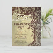Rustikale Begegnungspartei für Baum- und Stringleu Einladung (Stehend Vorderseite)