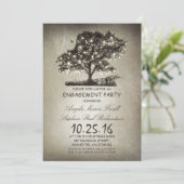 Rustikale Begegnungspartei für Baum- und Stringleu Einladung (Stehend Vorderseite)
