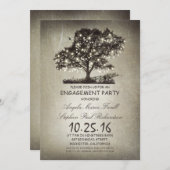 Rustikale Begegnungspartei für Baum- und Stringleu Einladung (Vorne/Hinten)