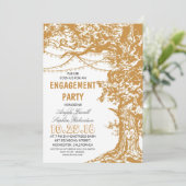 Rustikale Begegnungspartei für Baum- und Stringleu Einladung (Stehend Vorderseite)