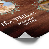 Rustikale Begleiter Hochzeitcocktail Hunde Signatu Poster (Ecke)