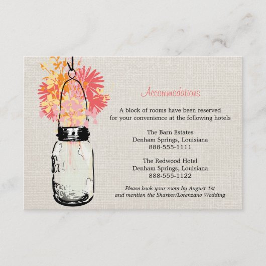 Rustikale Begleitkarte (Vorderseite)