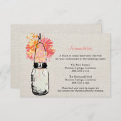 Rustikale Begleitkarte (Vorne/Hinten)