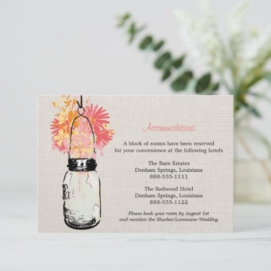 Rustikale Begleitkarte (Stehend Vorderseite)