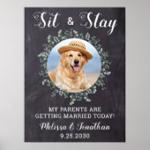 Rustikale Begrüßung Personalisierter Hunde Foto Ha Poster (Vorne)