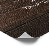 Rustikale Begrüßung Poster (Ecke)