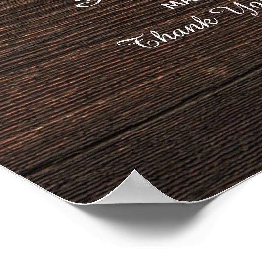 Rustikale Begrüßung Poster (Ecke)