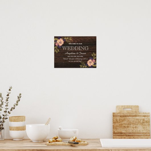 Rustikale Begrüßung Poster (Küche)