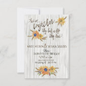 Rustikale, beheizte Sonnenblume Einladung zur Hoch (Vorderseite)