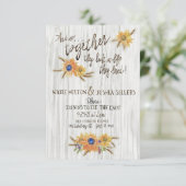 Rustikale, beheizte Sonnenblume Einladung zur Hoch (Stehend Vorderseite)