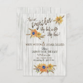 Rustikale, beheizte Sonnenblume Einladung zur Hoch (Vorne/Hinten)