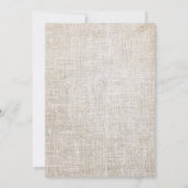 Rustikale Beige Acrylblütendusche Bouquet Baby Einladung (Rückseite)