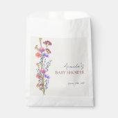 Rustikale Beige Acrylblütendusche Bouquet Baby Geschenktütchen (Vorderseite)