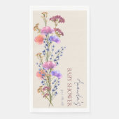 Rustikale Beige Acrylblütendusche Bouquet Baby Serviette (Vorderseite)