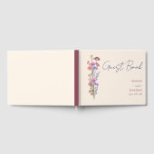 Rustikale Beige Akryllische Blumenhochzeit Gästebuch (Voll)