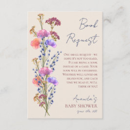 Rustikale Beige Akryllische Buchanfrage Begleitkarte