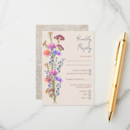 Rustikale Beige Akryllische UAWG Wedding Begleitkarte