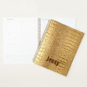 Rustikale Beige-Alligator Print Monogram Planer (Anzeige)