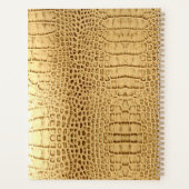 Rustikale Beige-Alligator Print Monogram Planer (Rückseite)
