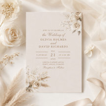 Rustikale Beige Blume- und Weißrosenhochzeit
