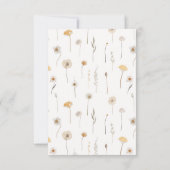 Rustikale Beige Blüte Albern Gänse 1. Geburtstag Dankeskarte (Rückseite)