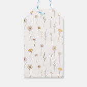 Rustikale Beige Blüte Albern Gänse 1. Geburtstag Geschenkanhänger (Rückseite)