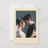 Rustikale Beige Botanische Hochzeit Dankeskarte (Vorderseite)