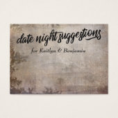 Rustikale Beige Date Night Suggestionen Neugezogen (Vorderseite)