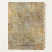 Rustikale Beige Gold Linen Textur Planer (Rückseite)