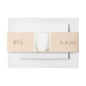 Rustikale Beige Hochzeit Einladungsbanderole (Vorderseite Beispiel)