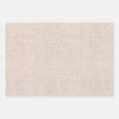 Rustikale Beige Imitat Burlap Textur Geschenkpapier Set (Vorderseite 2)