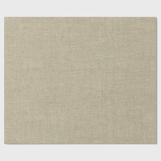 Rustikale beige Imitate Burlap Texture Wrapping Pa Geschenkpapier (Flach)