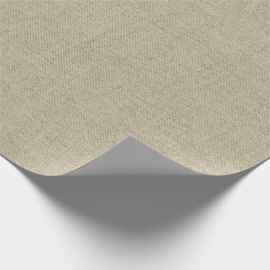 Rustikale beige Imitate Burlap Texture Wrapping Pa Geschenkpapier (Ecke)