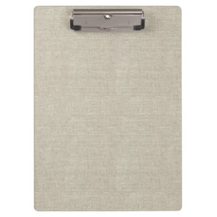 Rustikale Beige Linen bedruckt Klemmbrett