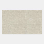 Rustikale Beige Linen bedruckt Rechteckiger Aufkleber (Vorderseite)