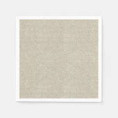 Rustikale Beige Linen bedruckt Serviette (Vorderseite)