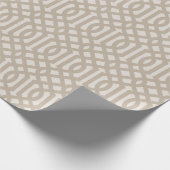 Rustikale Beige Trellis Geschenkpapier (Ecke)