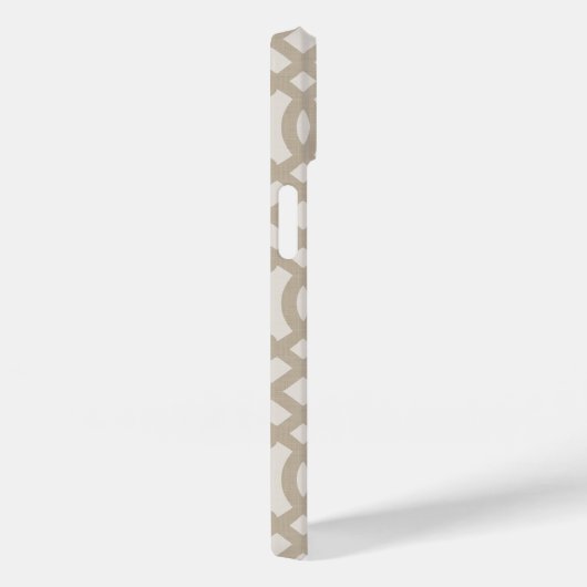 Rustikale Beige Trellis Monogram Case-Mate iPhone Hülle (Rückseite / Rechts)