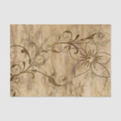 Rustikale Beige und Brown Daisy Seidenpapier (Vorderseite)