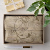 Rustikale Beige und Brown Daisy Seidenpapier (Geschenk)