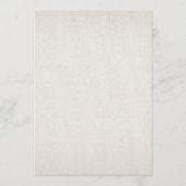 Rustikale Beige und Hochzeit Menükarte (Rückseite)