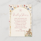 Rustikale Beige-Wildblume-Display-Dusche Begleitkarte (Vorderseite)