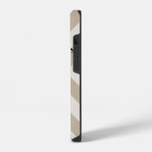 Rustikale Beige X Zickzack iPhone Hülle (Linke Seite)