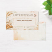 Rustikale beigefarbene Wasserfarben-Geschenkkarte  (Schreibtisch)