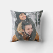 Rustikale benutzerdefinierte Doppelnamen Datum Mod Kissen (Rückseite)