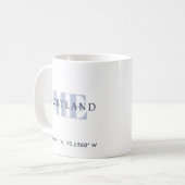 Rustikale benutzerdefinierte Stadt koordiniert Bre Kaffeetasse (Vorderseite Links)