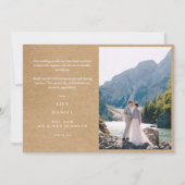 Rustikale Berg-Wildblumen-Hochzeitsfotos Dankeskarte (Rückseite)