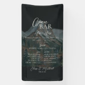 Rustikale Bergbar-Menü Hochzeitsempfang Dekoration Banner (Vertikal)