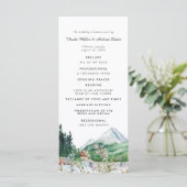 Rustikale Bergblumen | Hochzeitszeremonie-Programm Programm (Stehend Vorderseite)